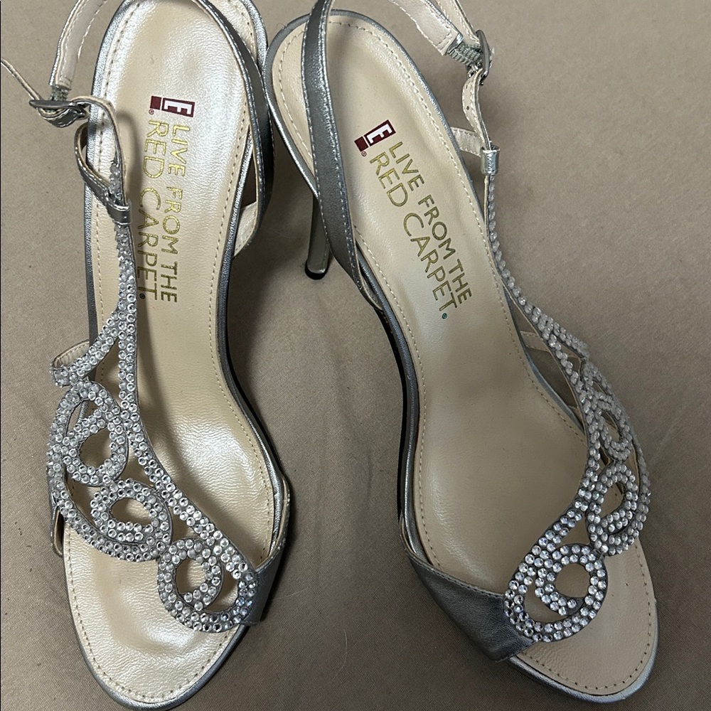 Beautiful rhinestone heels, 3 inch heel .